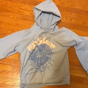 Light Blue Spider Graphic Hoodie